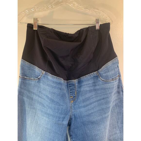 ISABEL MATERNITY Women's Medium Wash Skinny Crop Jeans / Size: 14 - Picture 4 of 10